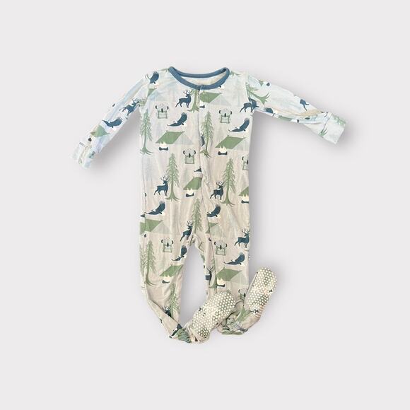 Kickee Pants Bamboo Blend Wilderness Footie - Picture 1 of 3